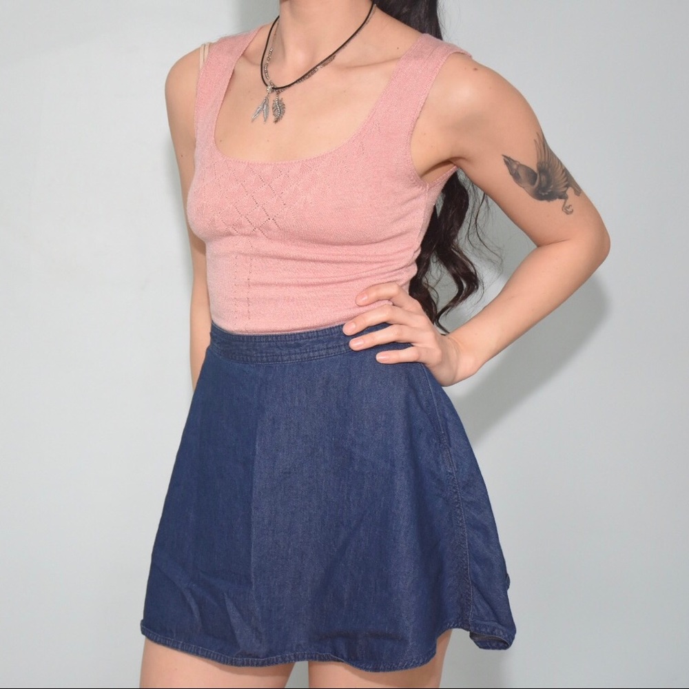 Denim Skater Skirt